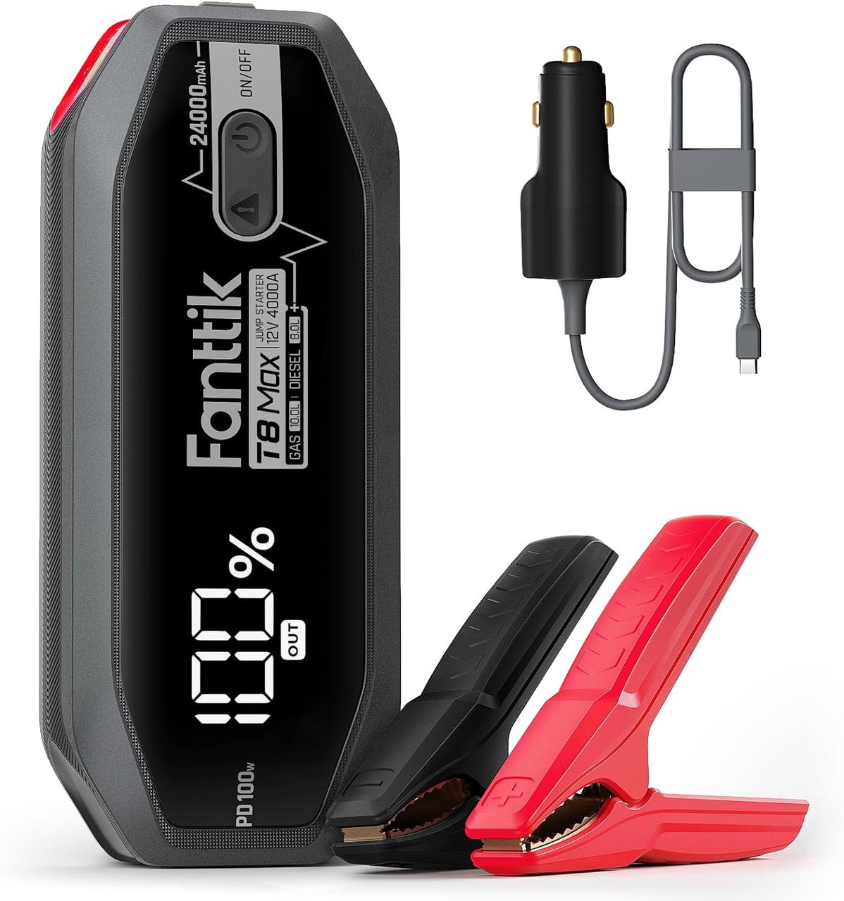 Пусковий пристрій Fanttik T8 MAX 4000A Jump Starter (24000mAh)
