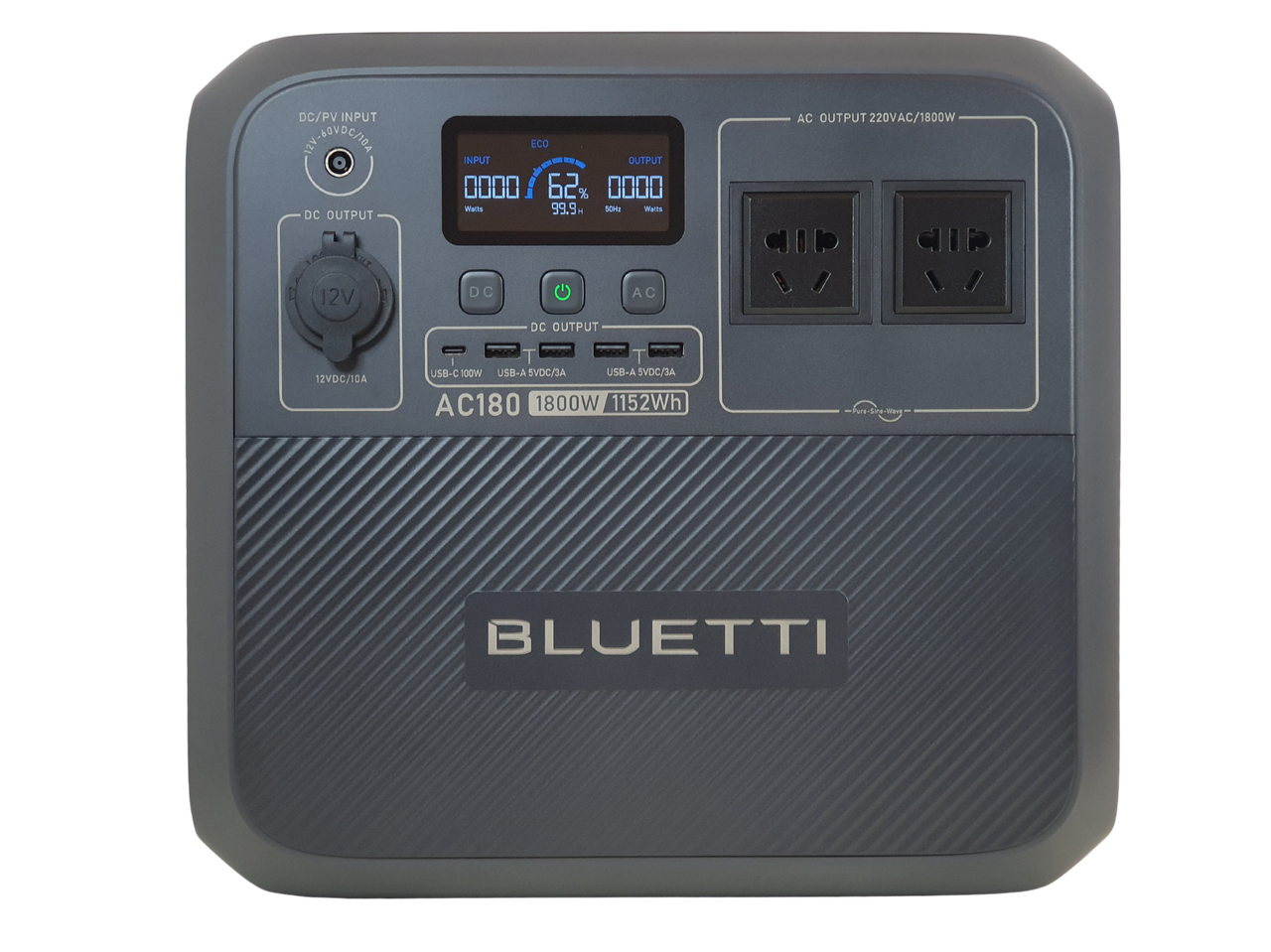 Універсальна зарядна станція Bluetti AC180 (1152Wh) потужністю 1800W (2700W)