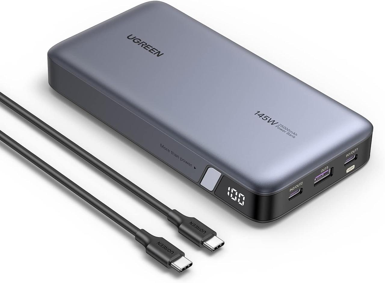 УМБ Ugreen Powerbank PB205 25000 mAh потужністю 145W, Gray