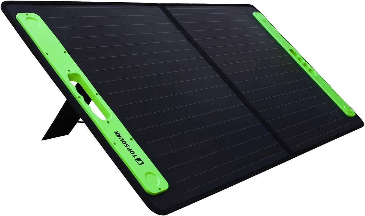 Сонячна складна панель TopSolar 100W (T05SC100-1) зі швидкою зарядкою QC3.0/PD и выходами 12В/19В