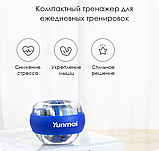Гіроскопічний тренажер Yunmai Wrist Ball (YMGB-Z701) плюс кейс для транспортування та зберігання, Синій, фото 6