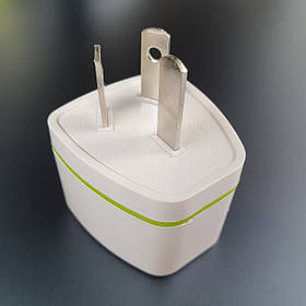 Перехідник з китайської вилки на європейську 10A 2300 Вт 220В, White