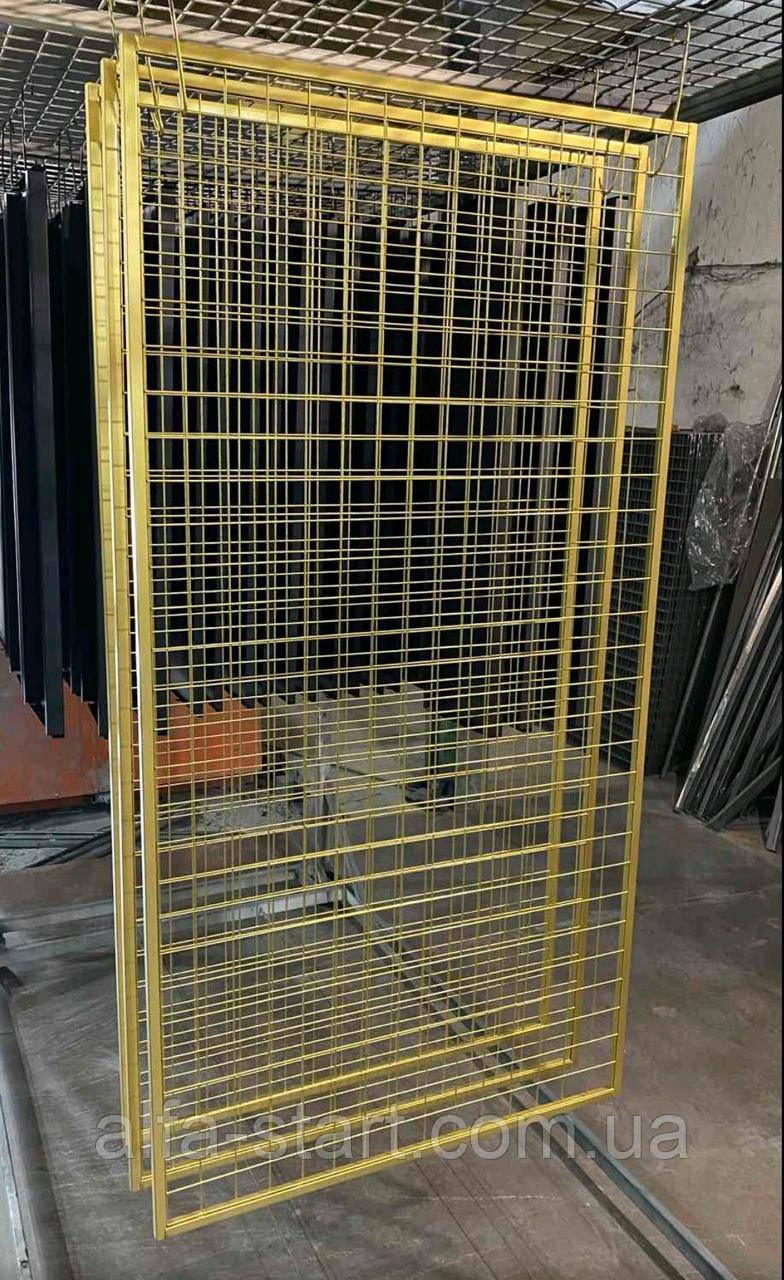 Золота Металева решітка декоративна сітка 148х98см на стіну