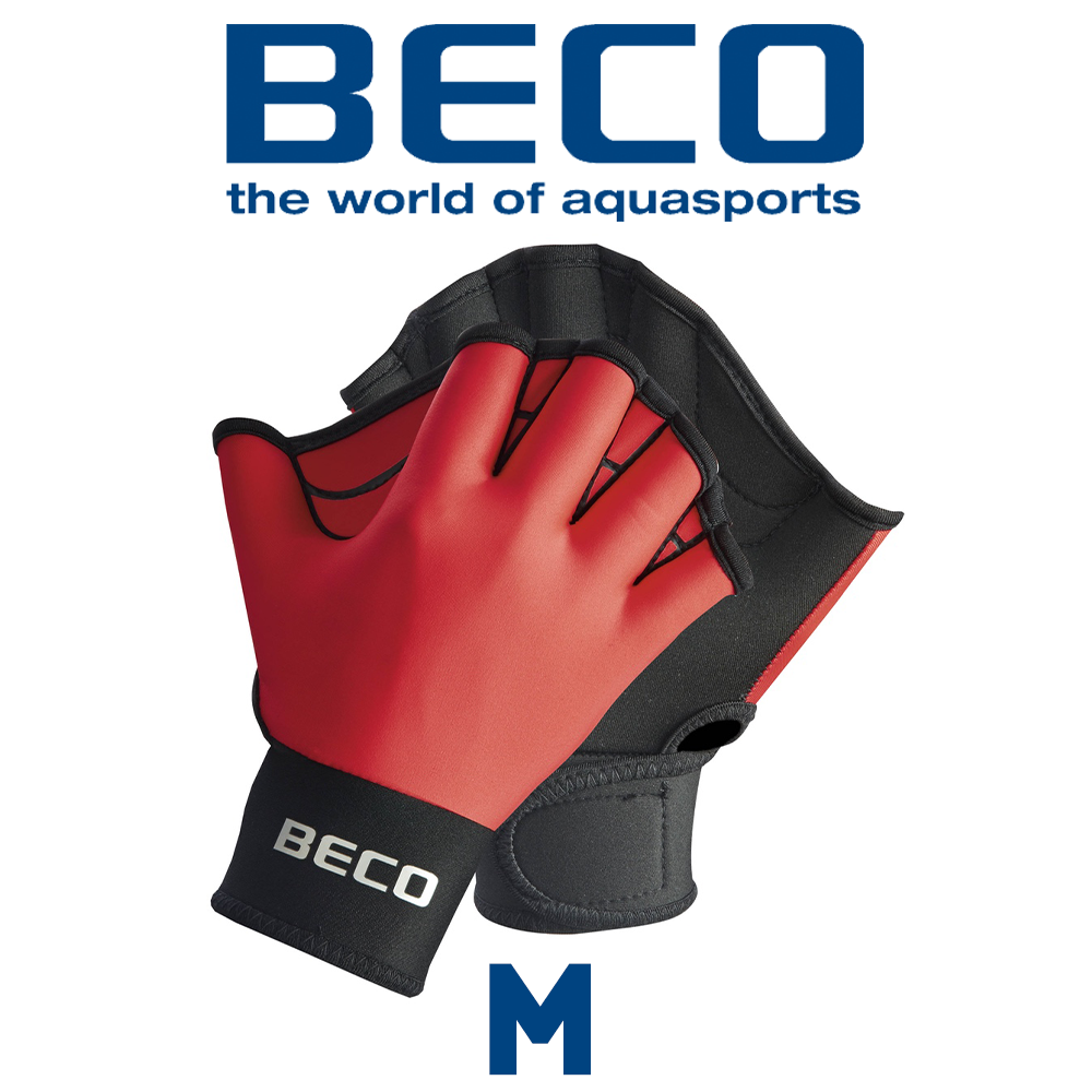 Рукавички для плавання рукавички для аквааеробіки BECO 9634 червоний розмір M