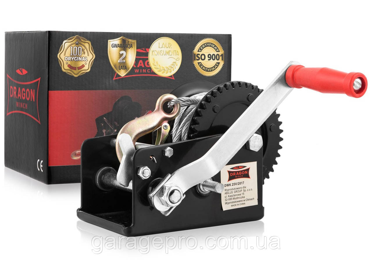 Ручна лебідка Dragon Winch DWK-25, фото 1