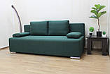 Диван прямий розкладний єврокнижка BNB Charlie. Зелений, фото 2