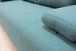 Диван прямий розкладний єврокнижка BNB Charlie. Зелений, фото 8