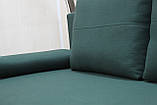 Диван прямий розкладний єврокнижка BNB Charlie. Зелений, фото 10