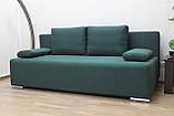 Диван прямий розкладний єврокнижка BNB Charlie. Зелений, фото 7