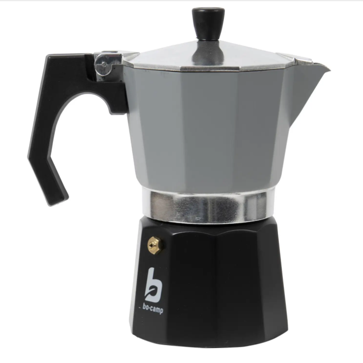 Гейзерна Кавоварка для кемпінгу Bo-Camp Hillingdon 6-cups Grey/Black (2200520) Туристична Кавоварка-Гейзер