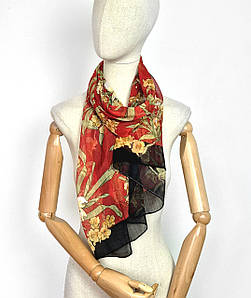 Шарф жіночий тонкий легкий весняний осінній Леона червонний