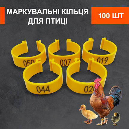 Маркувальні кільця для птахів, 1.6 см, 100 шт., фото 1