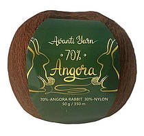 Avanti Yarn ANGORA 70 (Аванті Ярн Ангора 70) № 950 коричневий (Пряжа ангора, нитки для в'язання)