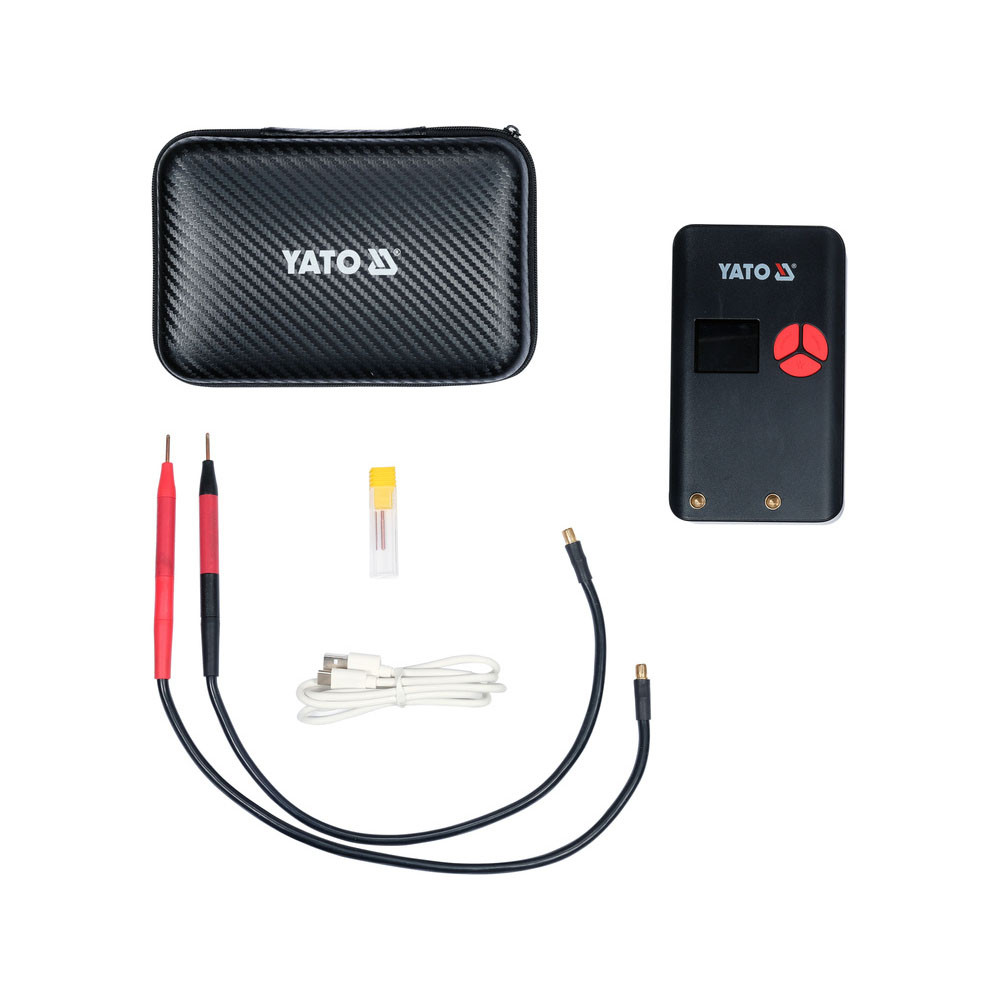 Апарат точкового зварювання портативний акумуляторний Li-Po 4.2 В/ 6.3 АГод (500 А) вихідн- 2 А Yato YT-82507, фото 1