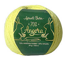 Avanti Yarn ANGORA 70 (Аванті Ярн Ангора 70) № 942 жовтий (Пряжа ангора, нитки для в'язання)