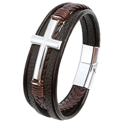 Браслет "Хрест" багатошаровий на магніті розмір 18,5 см