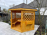 Дерев'яна шестигранна Альтанка  розбірна, фото 7