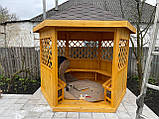 Дерев'яна шестигранна Альтанка  розбірна, фото 8