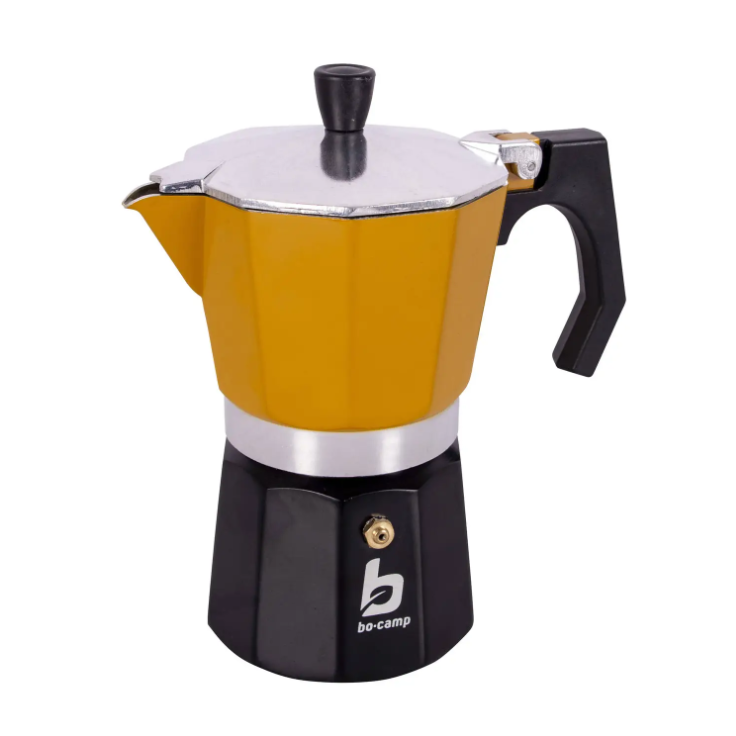 Гейзерна Кавоварка для кемпінгу Bo-Camp Hudson 3-cups Yellow/Black (2200518) Туристична Кавоварка-Гейзер
