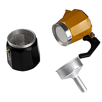 Гейзерна Кавоварка для кемпінгу Bo-Camp Hudson 3-cups Yellow/Black (2200518) Туристична Кавоварка-Гейзер, фото 4