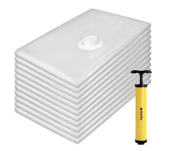 Набір Вакуумних пакетів багаторазових 50-70 х 70 см 10 шт. з насосом Ruhhy (21946), фото 1