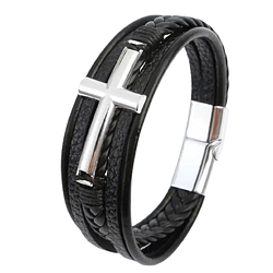 Браслет "Хрест" багатошаровий на магніті розмір 18,5 см