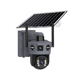 Камера на 3 лінзі працює через 4g та від сонячної панелі SD 35-4G (V380Pro app)