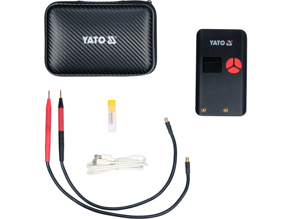 Апарат точкового зварювання портативний YATO акумул. Li-Po 4,2 В, 6.3 АГод, 500 А, вихідн- 2 А