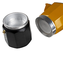 Гейзерна Кавоварка для кемпінгу Bo-Camp Hudson 6-cups Yellow/Black (2200522) Туристична Кавоварка-Гейзер, фото 5