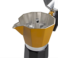 Гейзерна Кавоварка для кемпінгу Bo-Camp Hudson 6-cups Yellow/Black (2200522) Туристична Кавоварка-Гейзер, фото 4