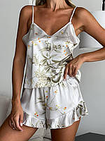 Піжами шовк армані. Модний жіночий домашній одяг. Комплект шовковий для сну., фото 2