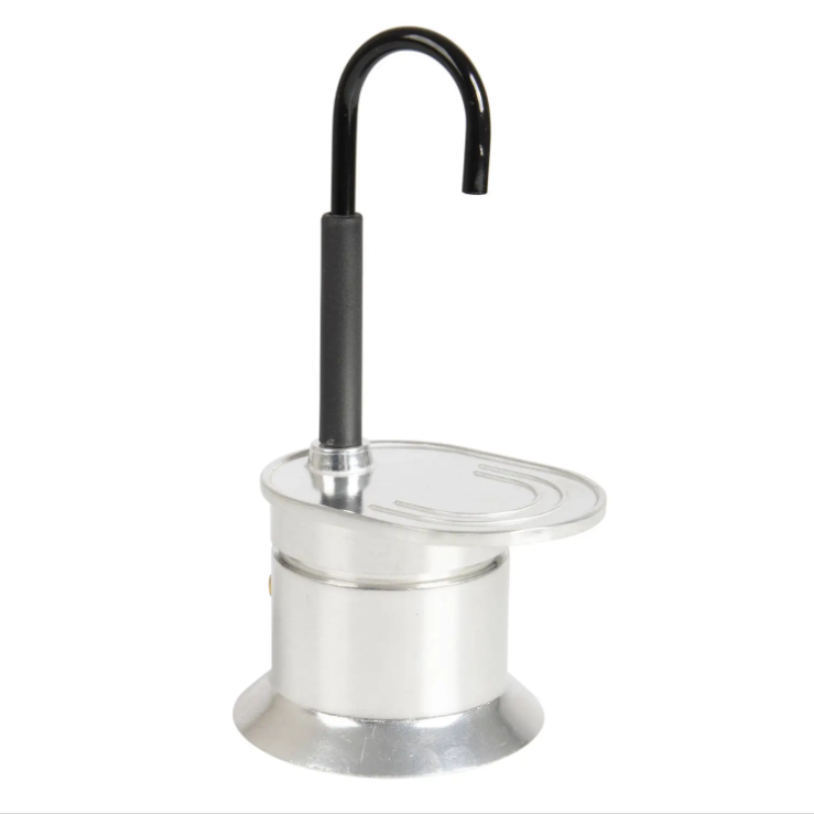 Гейзерна Кавоварка для кемпінгу Bo-Camp Aluminium 1-cup Silver (2200535) Туристична Кавоварка-Гейзер