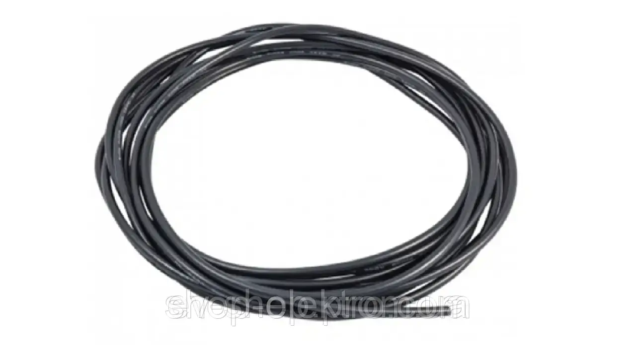 Силіконовий провід AWG 22, чорний 1метр, фото 1