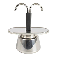 Гейзерна Кавоварка для кемпінгу Bo-Camp Stainless Steel 2-cups Silver (2200545) Туристична Кавоварка-Гейзер, фото 5