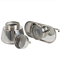 Гейзерна Кавоварка для кемпінгу Bo-Camp Stainless Steel 2-cups Silver (2200545) Туристична Кавоварка-Гейзер, фото 7