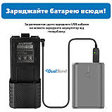 Комплект Рація Baofeng UV-5R UHF/VHF, 5 Вт + батарея BL-5L 3800 мА·год + USB кабель PL2303, фото 5