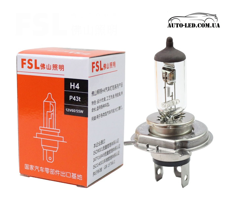 Галогенна лампа FSL H4 12V 60/55 Watt