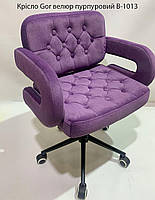 Крісло майстра Gor CH-Base поворотне з регулюванням висоти, на круглій хромованій ніжці 385 мм, оббивка, фото 9