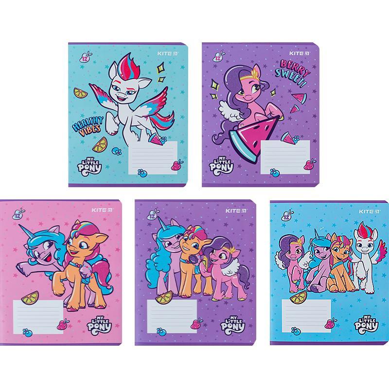 Набір шкільних зошитів 12 аркушів, клітинка, Kite My Little Pony (25 штук) lp24-232, фото 1