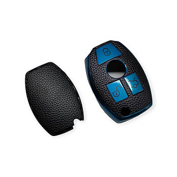 Чохол для ключа Mercedes-Benz синій