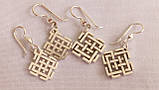 "Білобог" сережки на гачках з срібла 925-ої проби, фото 3