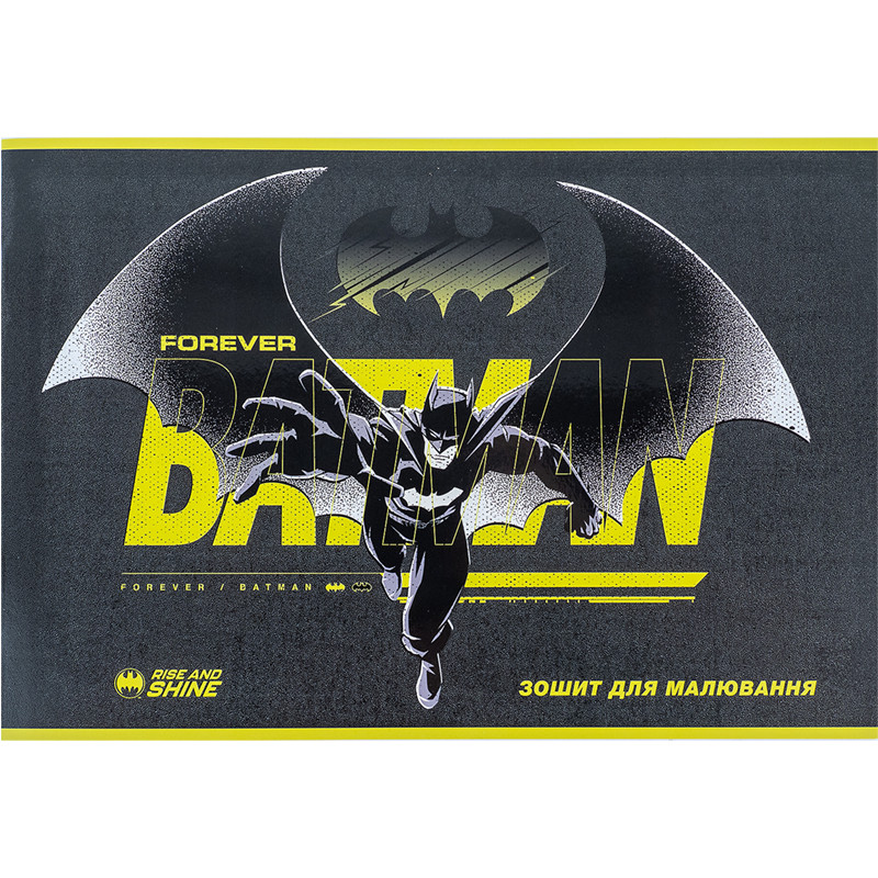 Альбом для малювання 24 аркуши скоба, папір 100 г/м2, Kite Batman dc24-242_01, фото 1