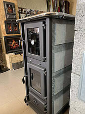 Піч для дому з духовкою "Olimpia" Stone MBS облицювання каменем (талькохлорит), фото 5