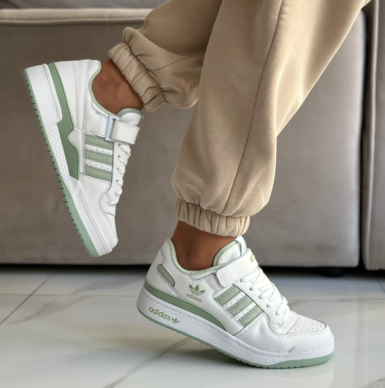 Кросівки жіночі Adidas Forum 84 Low White Адідас Форум білі шкіряні