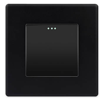 Одноклавішний вимикач 1DAL | Чорний, З індикацією (P86-SW1G.BL)