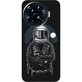 Чохол силіконовий Case для Tecno Spark 20 Pro Plus (KJ7) з картинкою Космонавт і місяць
