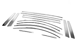 Хром молдинги скел OmsaLine для Hyundai Accent 2006-2010 Повне окантування вікон Хюндай Акцент 14 шт.