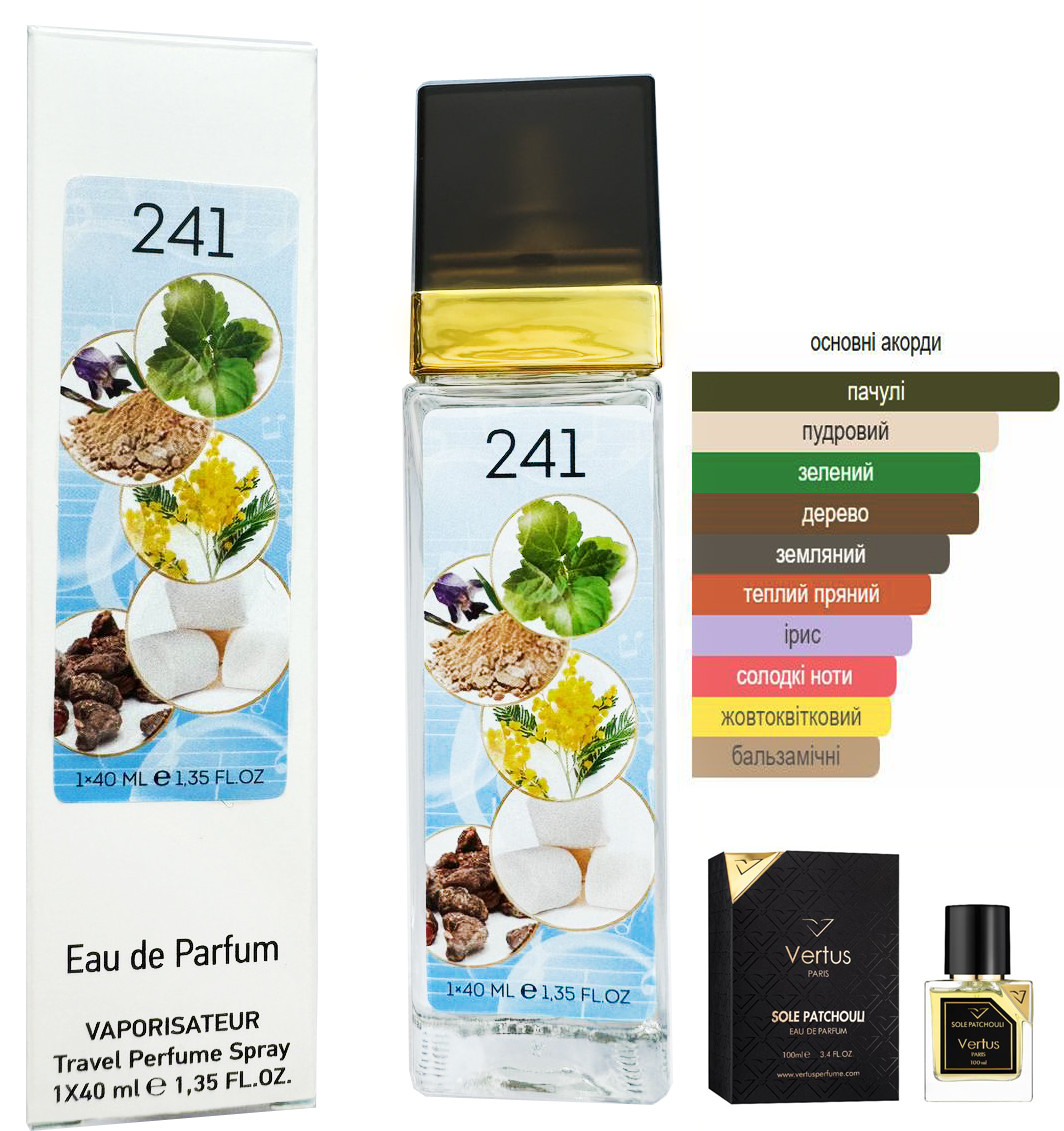 Парфум № 241 за мотивами Sole Patchouli Vertus (Соле Пачулі Вертус) 40 мл. ОПТ