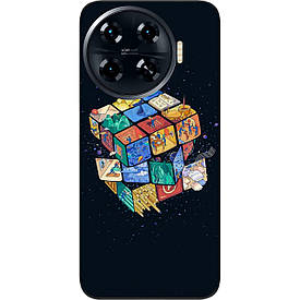 Силіконовий чохол Case для Tecno Spark 20 Pro Plus (KJ7) з картинкою Кубик