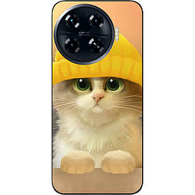 Силіконовий чохол Case для Tecno Spark 20 Pro Plus (KJ7) з картинкою Кошеня
